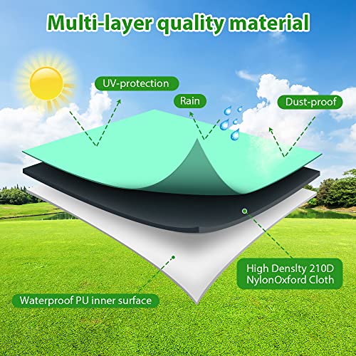 Patio Umbrella Cover, 210D Waterproof Outdoor Parasol Umbrella Covers With Zipper Drawstring For 7Ft To 11Ft Market Umbrellas #TOP4