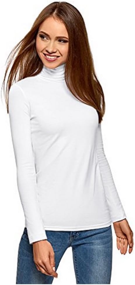 OgLuxe Ladies Turtle Neck Long Sleeved Plain Stretch Polo Neck Women’s Jumper Top Sizes 4-22