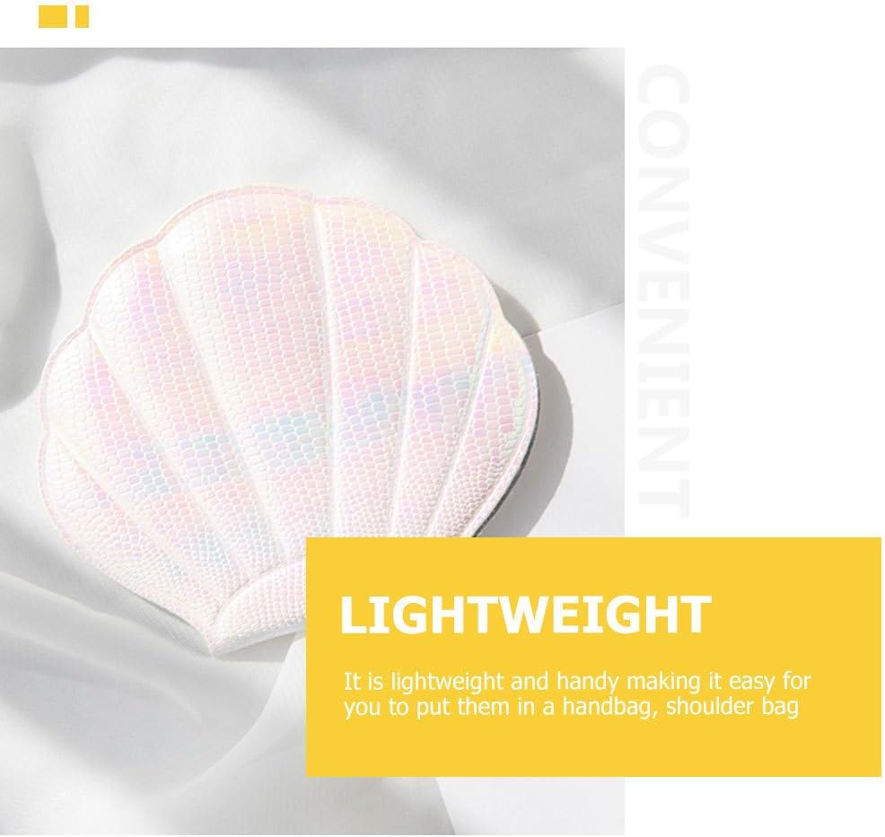 8Pcs Compact Mirror Purse Mirror Shell Double Sided Mirror Magnification Makeup Mirrors Foldable Compact Mirror for Purse Handbag Travel (Pink Blue Green)