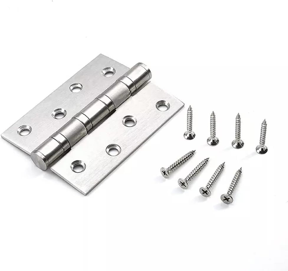 2Pcs 5 inch Door Hinge,Ball Bearing Fire Door Hinges Satin Stainless