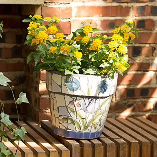 Pot de fleur classique en céramique rétro pour décor de cour et intérieur