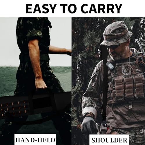 KOKKOYA Shotgun Rifle Soft Gun Case for Rifles and Shotguns Bag with Scopes 49 inches with Molle Zipper Shoulder Strap for Hunting Shooting Storage Case (black)