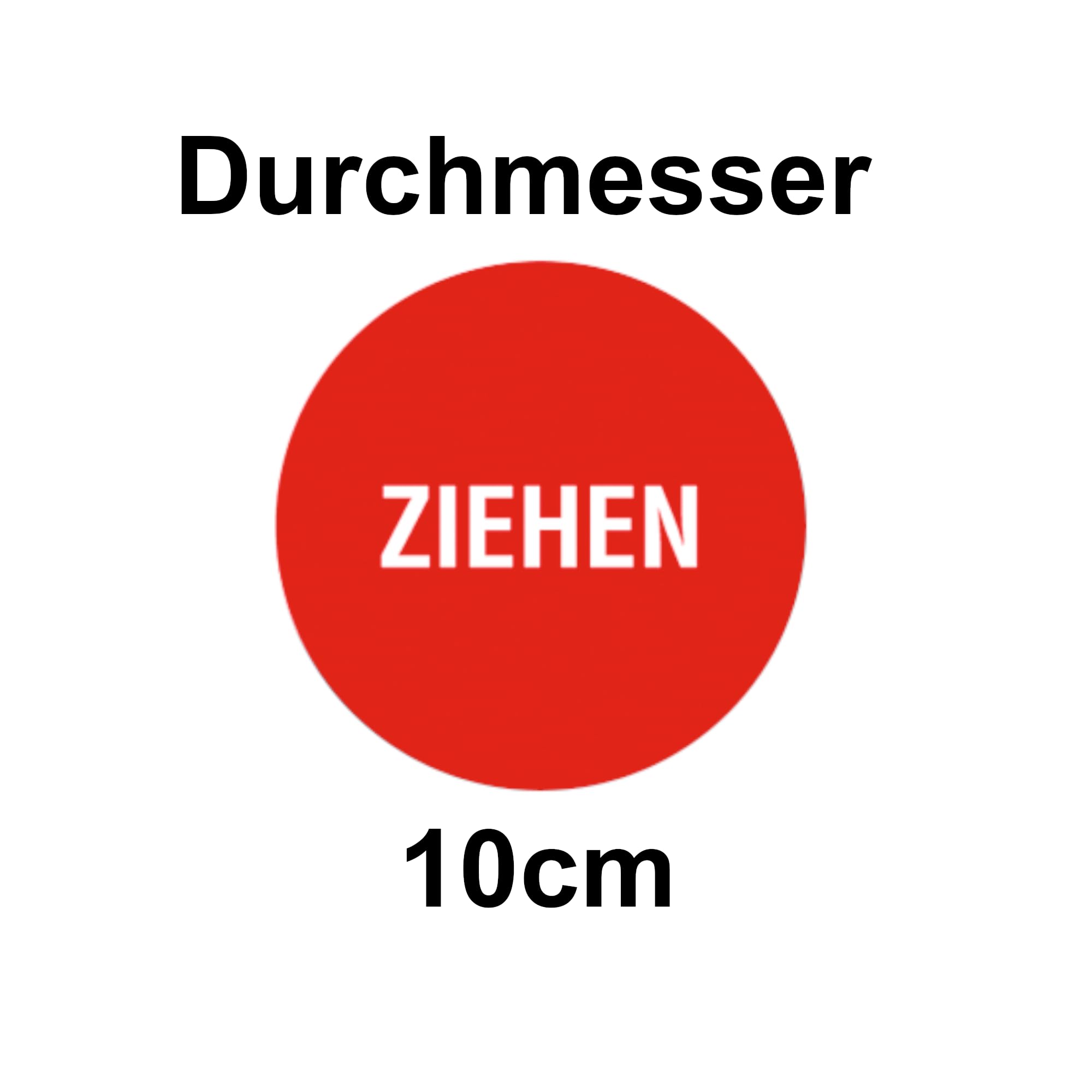 Ziehen Schild Selbstklebend – 80x20 Mm Kunststoffschild Zum Einfachen Aufkleben
