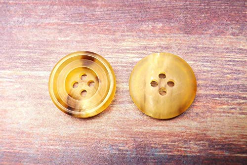 Amazon | 本水牛ボタン シックなつや消し 超貴重なベージュ色 各サイズ