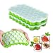 Ice Cube Trays with Lids,2-Pack 74 Ice Cubes Food Grade Silica Gel Flexible and BPA Free with Spill-Resistant Removable Lid Ice Cube Molds for Chilled Drinks, Whiskey & Cocktails