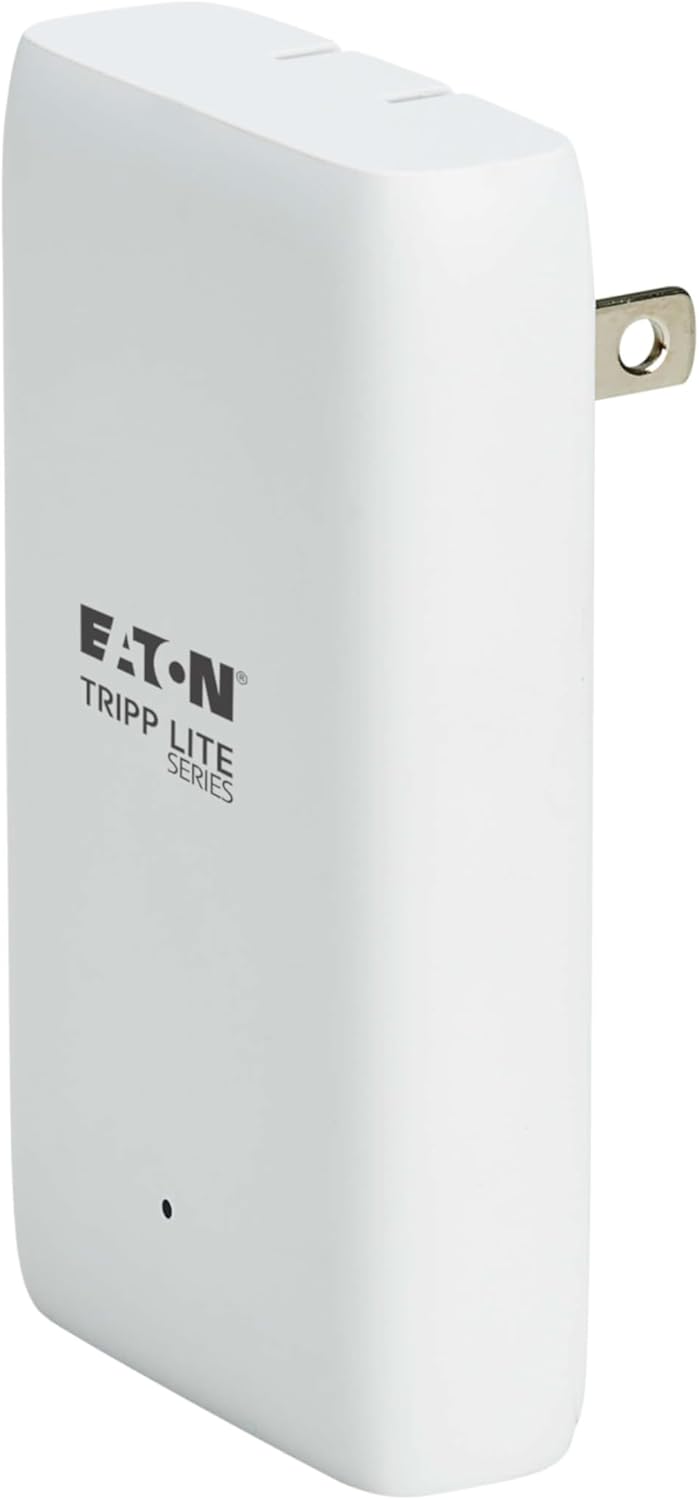 Eaton Tripp Lite Series Flat 1-Port USB-C Charger Block, Foldable Phone Charger, GaN 45W PD 3.0 Charging, 2-Year Warranty, iPhone 16, iPhone 15, Google Pixel 9, Nintendo Switch (U280-WF1-45C1-G)