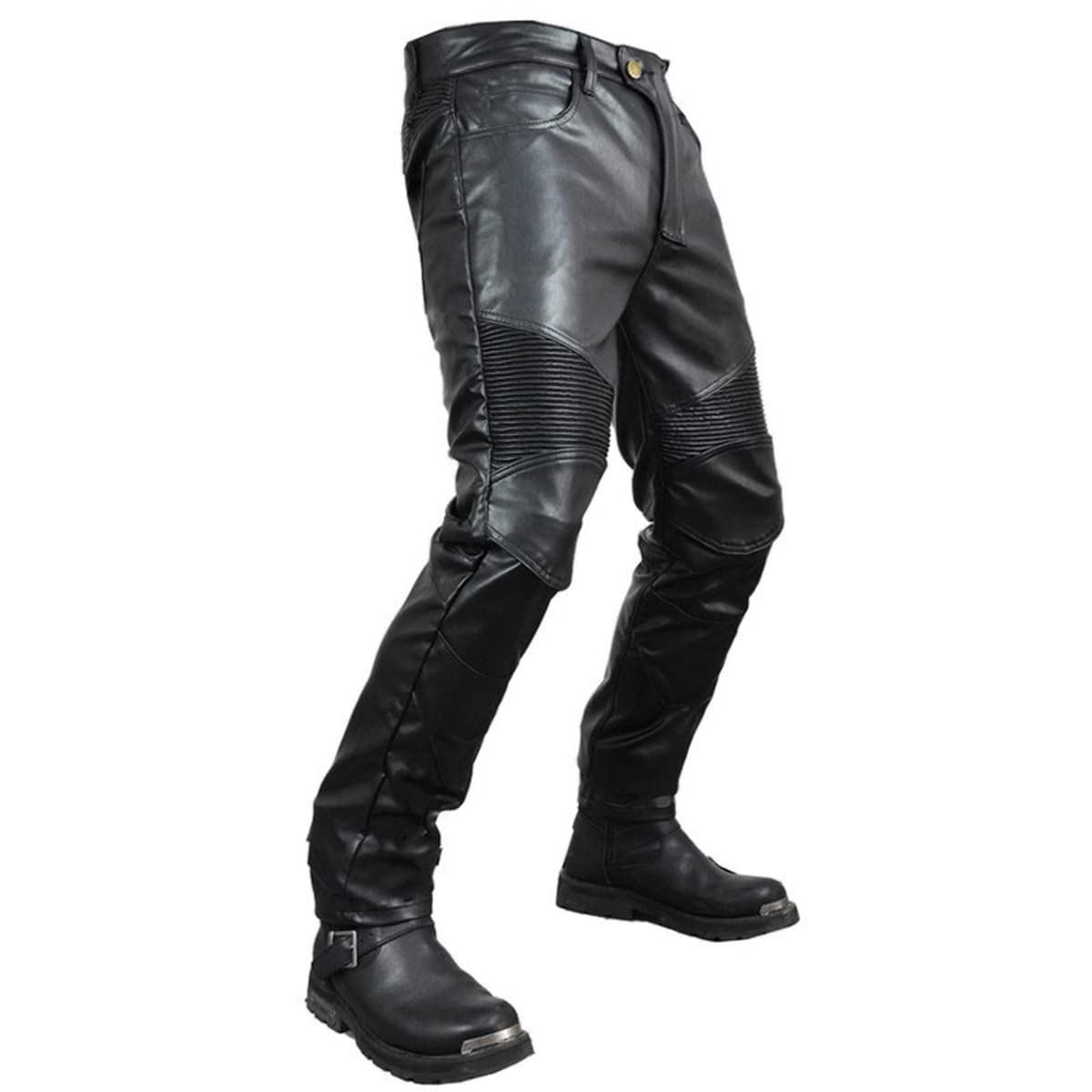 ORANDESIGNE Jeans da Moto da Uomo Biker Jeans Rinforzato Protezione Pantaloni da Moto Linning Includono Armature Motorcycle Pants Slim Fit Armature Pants