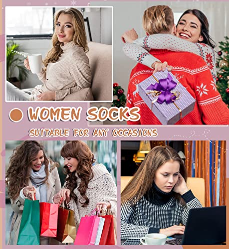 Women Fuzzy Socks Soft Fluffy Warm Cabin Comfy Plush Winter Cozy Fleece Sleep Casual Home Socks (6 Pairs Pink B) #TOP5