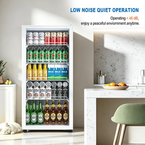 Image of Commercial Beverage Refrigerator Glass Door Display Fridge