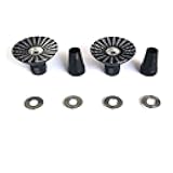 DEVMO Black Compatible with Fu-taba/Spek-Trum DX5i DX6 DX6i DX7S DX8 DX9 / Tar-anis X9D Umbrella Transmitter Gimbal Sticks Ends RC Products