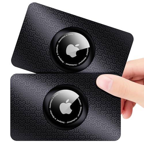 AirTag Wallet Holder Slim Insert [2 Pack] Flexible Thin AirTag Case Cover Compatible with Apple AirTag, for Badge, Gift, Business Card Cases, Air Tag Case Accessories, Patent Pending