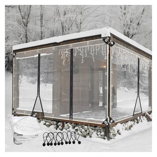 Bâche en PVC pour pergola 3x3m avec fermeture éclair et rideaux extérieurs