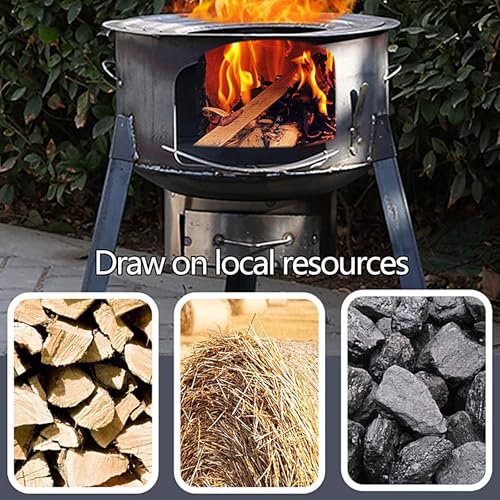 Inserts de poêle à bois de camping portable et tuyau de cheminée
