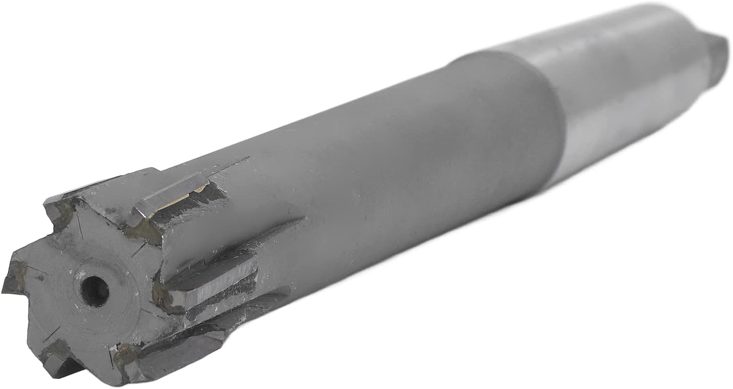 Machine Reamer, Cemented Carbide, Taper Shank Milling Cutting Tool for Stainless Steel Cast Iron, 6 Blades