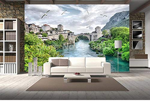 Peinture murale paysage 3D WLLLO grand format 300x210 cm - 3