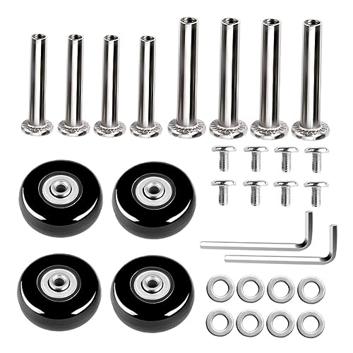 Rubber Suitcase Caster Wheel Replacement Set Luggage Wheel Accessories for Travel