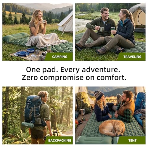 Ultralight Camping Sleeping Pad Mat, Compact Air Mattress for Backpacking - Image 2