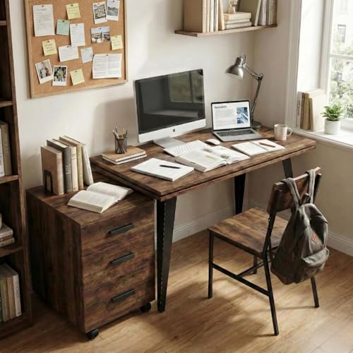 Image of FFO Computer Table with Storage | Multipurpose Office Desk for Home & Work | Study Table for Students | Sturdy PC Table with 1 Year Warranty | DIY Assembly