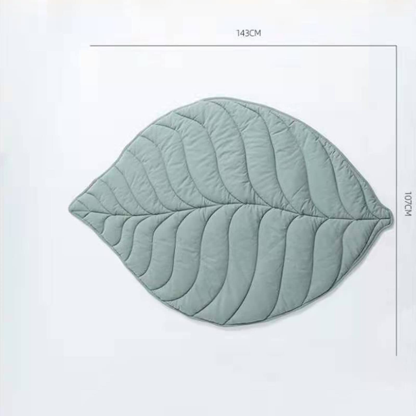 Yolispa Tapis de jeu en coton en forme de feuille pour chambre d'enfant