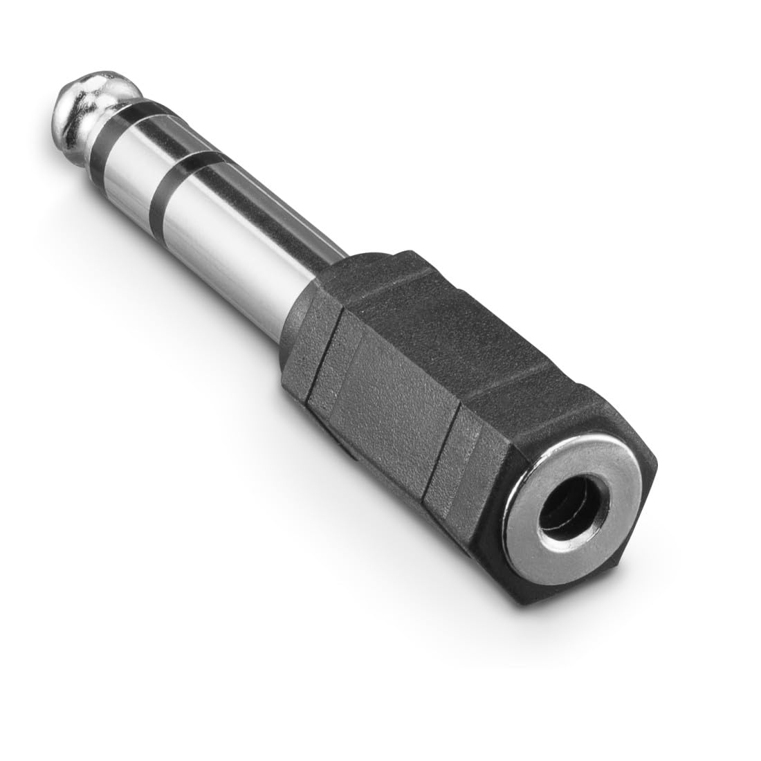 Hama Adaptateur Jack 6.35 vers 3.5 Garantie 10 Ans (Adaptateur Audio 6.35mm Mâle vers 3.5mm Femelle, Stéréo, Prise Casque, Audio Connecteur Stéréo pour Mélangeur Audio/Piano électrique/Clavier) Noir