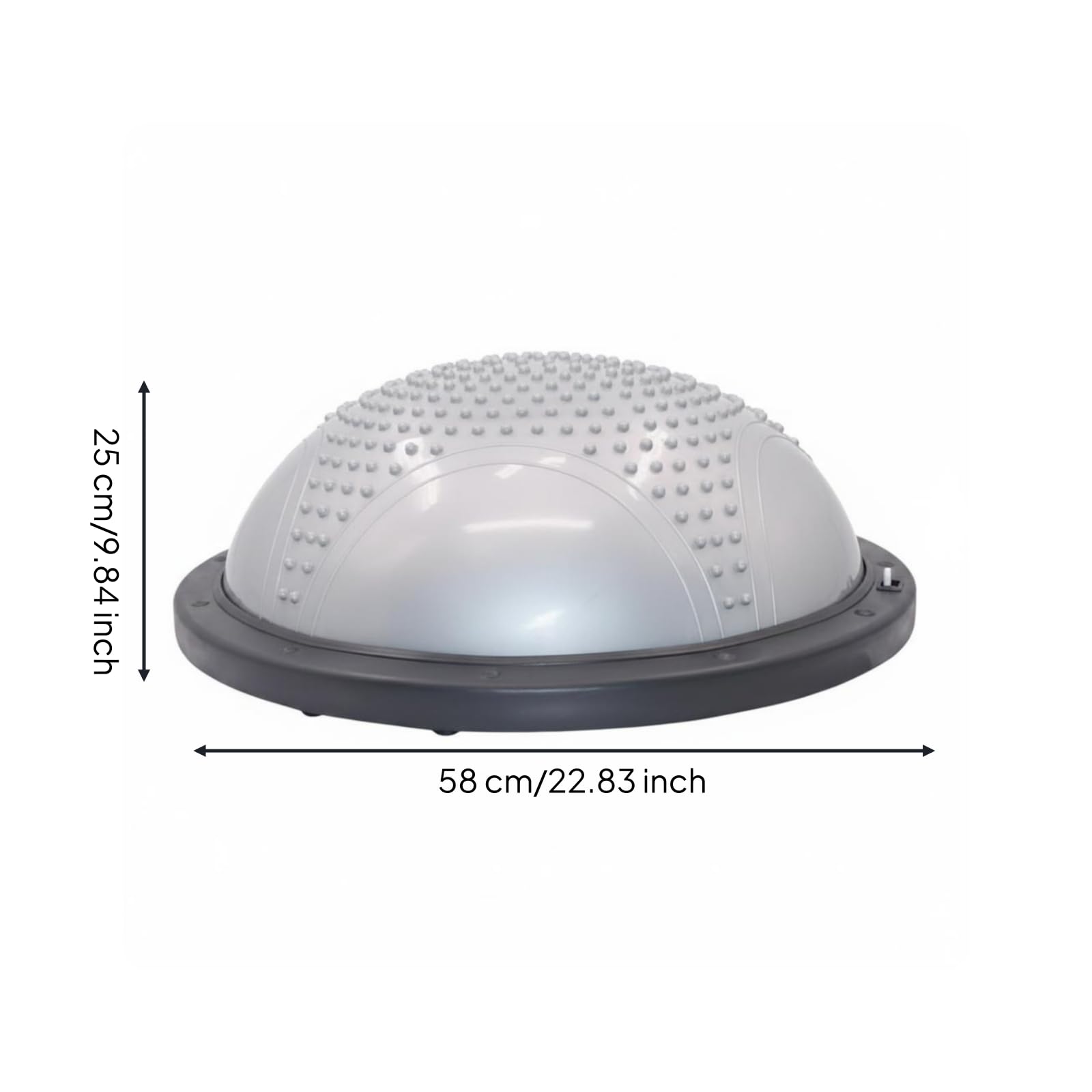 Mezzo Sfera Fitness con Base Antiscoppio Mezza Palla da Ginnastica Pompaggio Incluso Palla Fitness con Elastici per Principianti