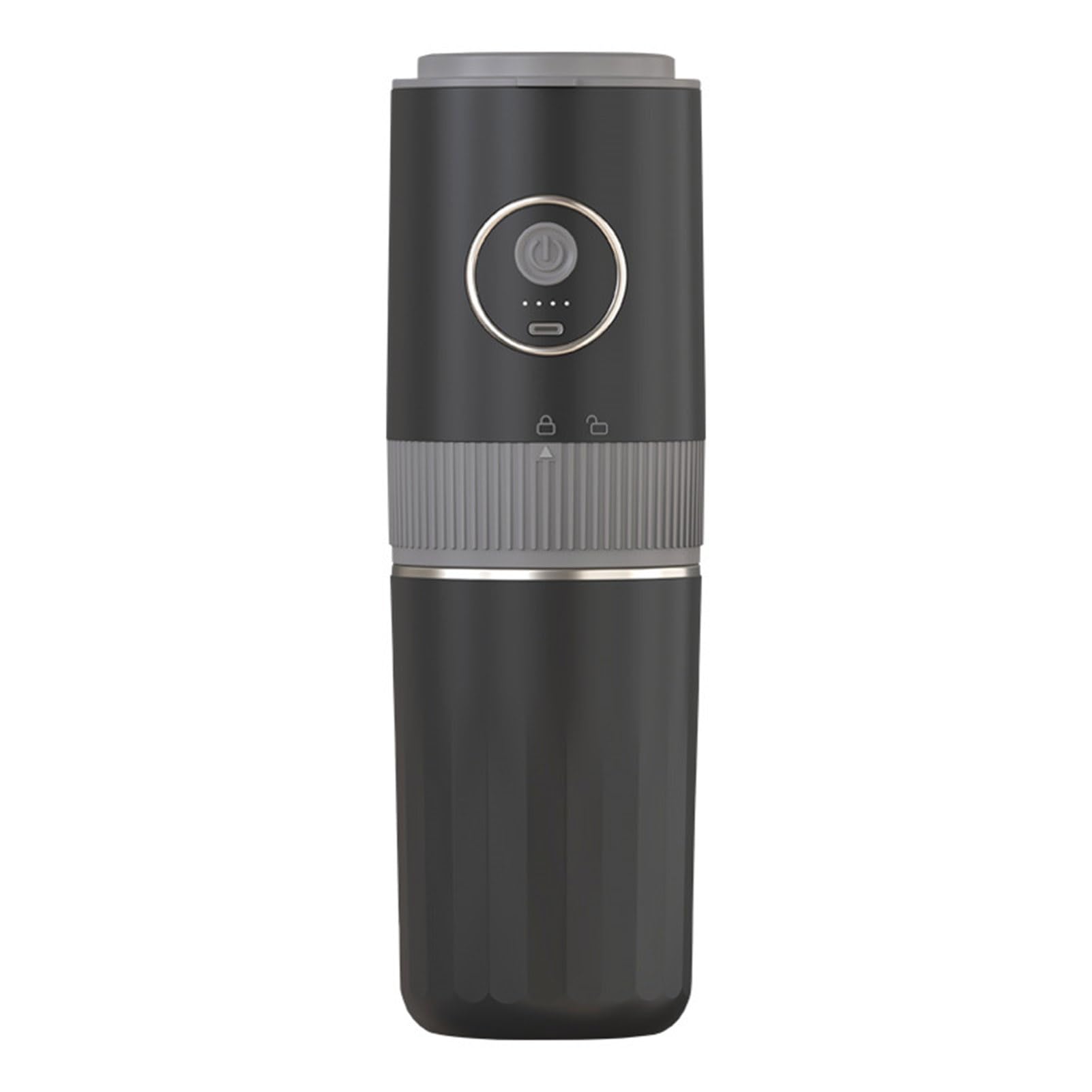 Wakects Molinillo de café y Eléctrica Portátil con Taza de Acero Inoxidable 304, Filtro de Malla Recargable de 350 Ml, 18 W, para Viajes en Casa, Camping, Uso Al Aire Libre (2566 Versión en inglés)