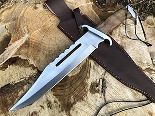 Perkin | 16 Inches Fixed Blade Hunting Knife | Bowie Knife | Leather