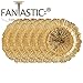 FANTASTIC :) Round 13 Inch Plastic Charger Plates with Eletroplating Finish (6, Reef Gold)