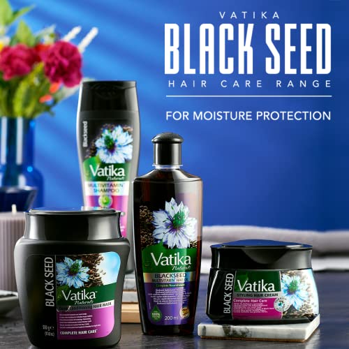 Dabur Vatika Ayurveda Herbal Black Seed Enriched Hair Oil for Complete Hair Care 200 ml / 6.76 fl oz)