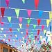 JZK 80 Metros Bunting Partido Colores triángulo Banner Bandera Cuerda Colgando decoración...