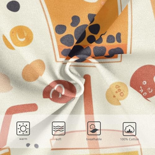 KLL Bubble Tea Pattern Boys Toddler Soft Athletic Underwear Breathable Children Panties3