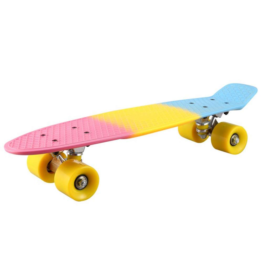 22 inch Mini Skate Board for Kids 22 inch Graphic Retro Board Child Skateboard Cruiser