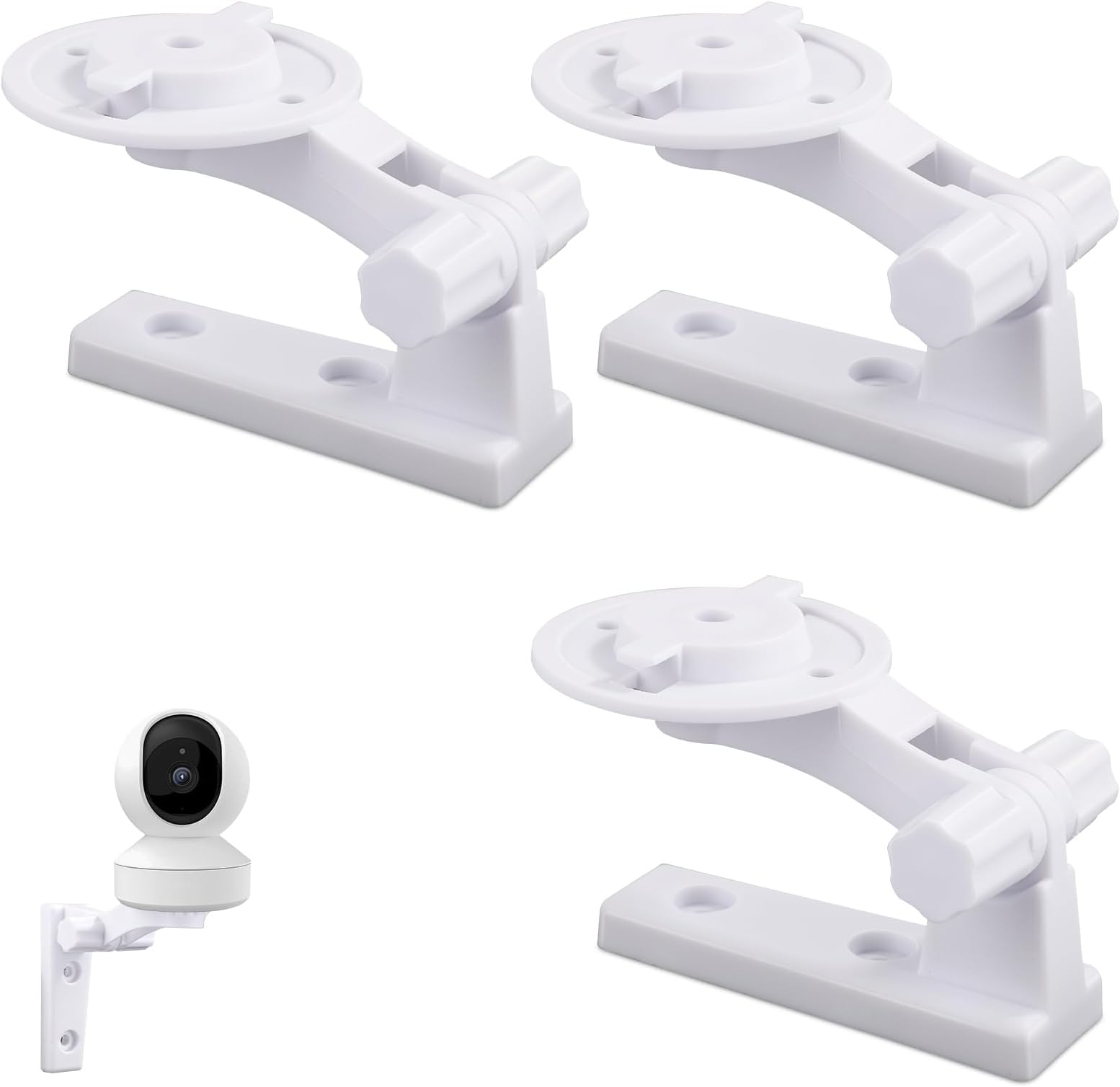 3pcs Camera Wall Mount Compatible with Mercury TPLINK, Adjustable Ceiling Camera Mount White Camera Wall Mounting Bracket Cam Accessories for Reolink E1 / E1 Pro