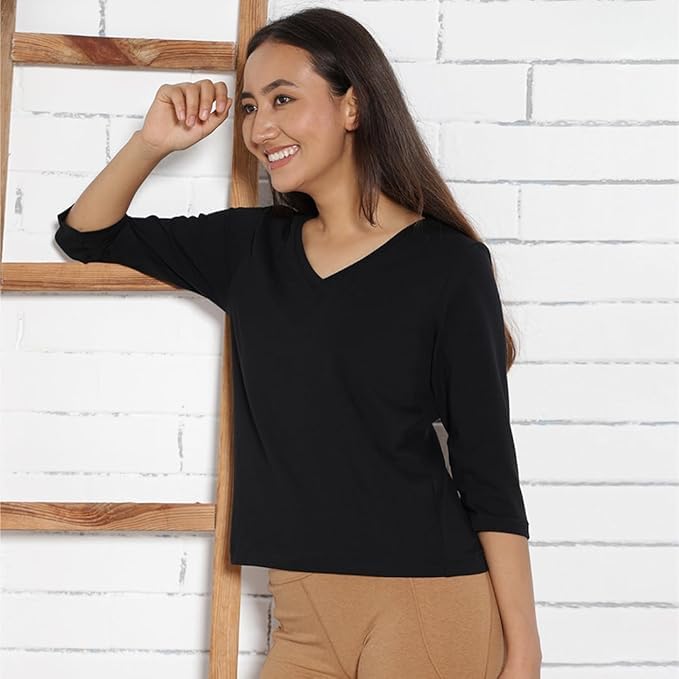 Image of BlissClub Women's Cotton Blend Regular fit T-Shirt