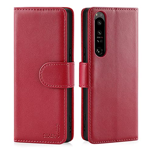 CHALK & HIDE, Real Leather Book Wallet Flip Case Cover For Sony Xperia 1 IV (2022), Real Leather Design With Card Slot - Image 4