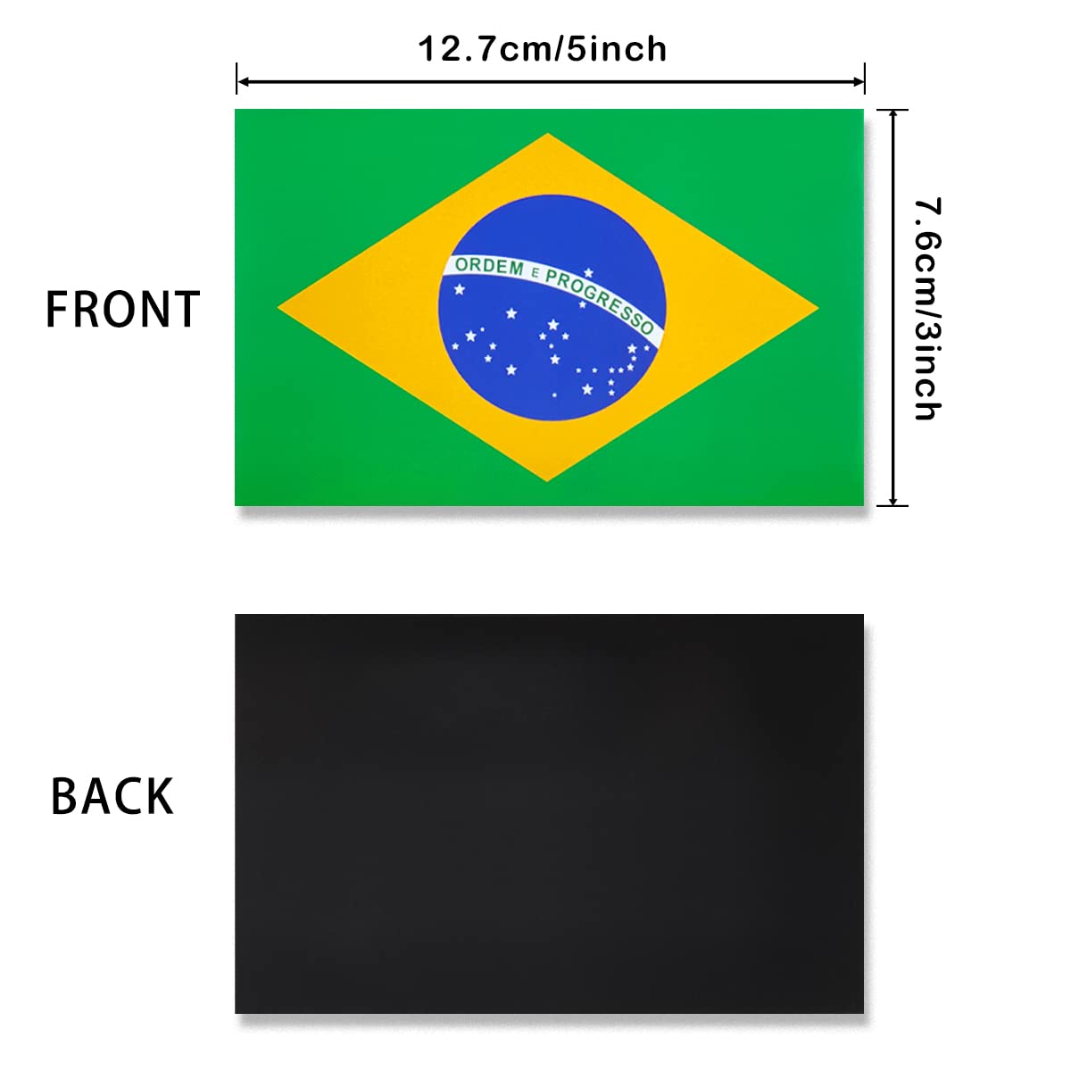 Brazil Flag 5in X 5in Circle Sticker Vinyl Vehicle Flags Decal Brazil ...