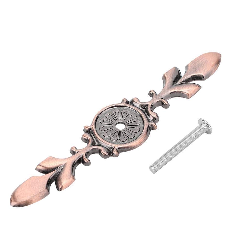 Oumefar 10Pcs Zinc Alloy Antique Cabinet Handle Back Plate Durable Elegant Door Handle Back Plates for Cabinets Closets(Copper)