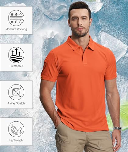 Image of ZITY 5 Pack Mens Polo Shirt Short Sleeve Sports Golf Tennis T-Shirt Moisture-Wicking Summer Shirts