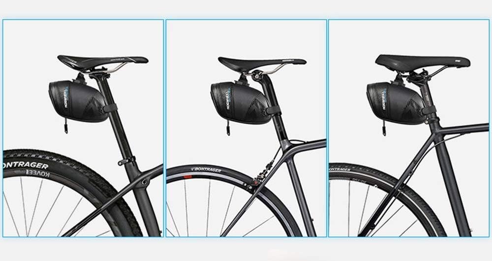 Bike Saddle Bag/Bicycle Seat Pack Bag, 0.8L/1L Cycling Wedge Shape Bag Waterproof Bike Saddle Bag Fully Waterproof