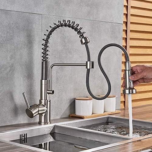 Robinet d'évier extractible au design architectural avec bec à ressort