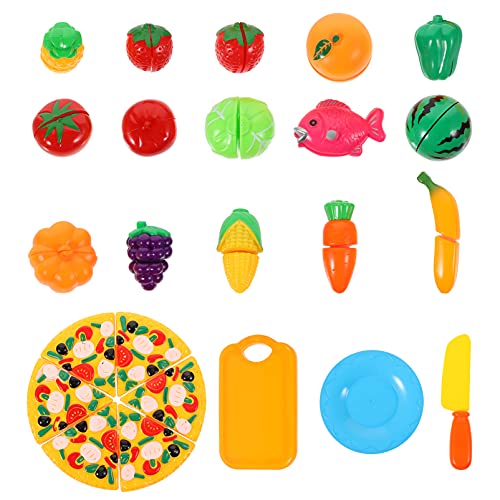 UPKOCH 1 Juego Juguetes Chichele Paquete Juguetes para Frutas Plato de Dulces funcionar Juguete para Cortar Alimentos Jugando a la casa de utilería Juguetes educativos el plastico