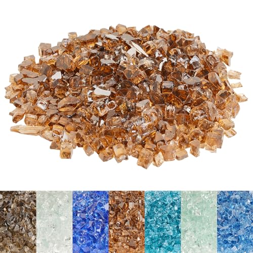 Skyflame 1/2 Inch Copper Regular Fire Glass for Fire Pit Fireplace