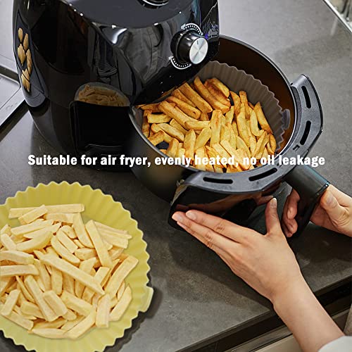 Wybg 3 Pcs Food Grade Silicone Easy Cleaning Air Fryer Liners Reusable Air Fryer Silicone Pot Food Safe Air Fryer Oven Accessories Replacement For Flammable Parchment Liner Air Fryer Basket #TOP4