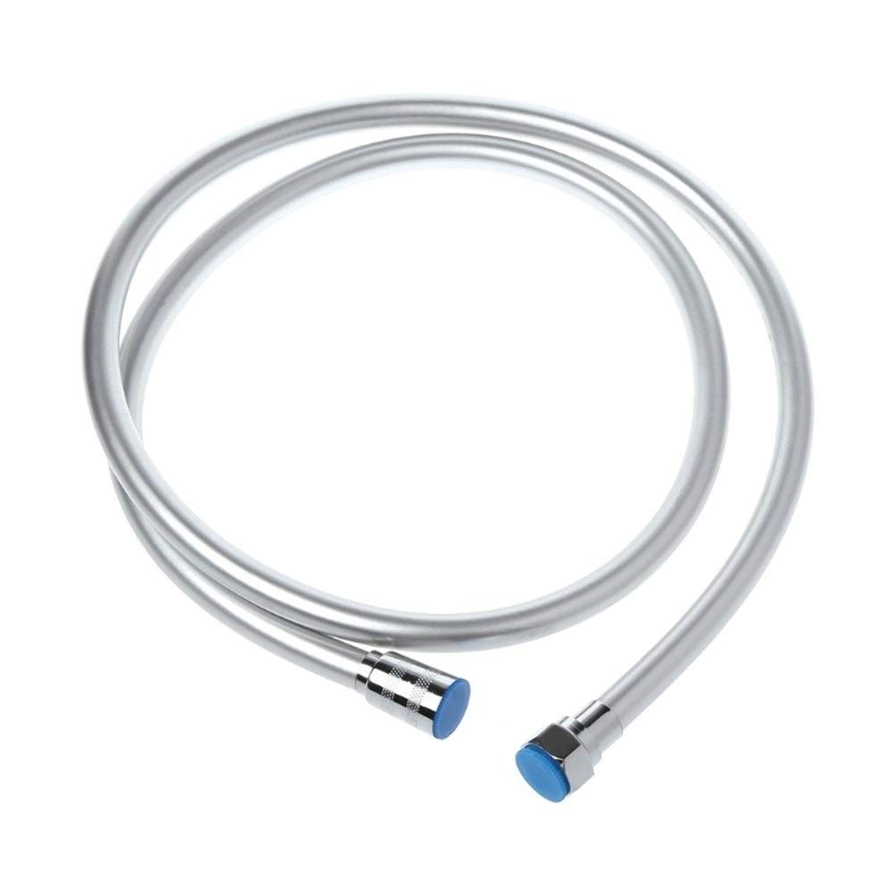 Sbziojhdr Chrome Shower Hose, Stainless Steel Universal Replacement Hose,Shower 1.5M Pvc Flexible Bathroom Plumbing Hand Held Pipe