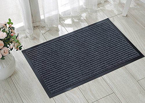 image for Fasmov 2 Pack Indoor Outdoor Entrance Rug Floor Mats Shoe Scraper Door