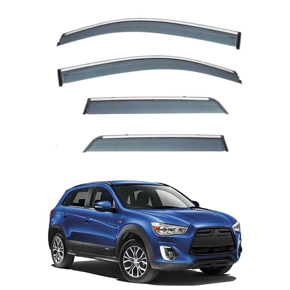 QOEMRHELT 4pc Set In-Channel Wind Deflectors, for Outlander Sport 2012-2017 Window Visors Rain Guards Vent Visors Rain & Sun Protection,Car Accessories