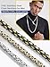 PROSTEEL 8mm Byzantine Chain Necklace For Men 24 Inch Stainless Steel Cool Chains