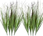 VANTREE 8PCS Plantes artificielles, arbustes Blé Graines de verglas pour décor maison, Faux herbes pour décor intérieur extérieur