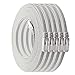 Produktbild 1aTTack.de 1m - weiß - 5 Stück Cat7 Flachkabel Netzwerkkabel Cat 7 Rohkabel Gigabit Lan (10Gbit/s) Flachbandkabel Verlegekabel Patchkabel Flach Slim Rj 45 Stecker Cat6a