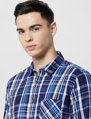 Image of Pepe Jeans Men's Regular Fit Full Sleeve Checkered Cotton Casual Shirt | Check Shirt for Man | Smart & Stylish | Multiple Styles | Mens Casual Shirts